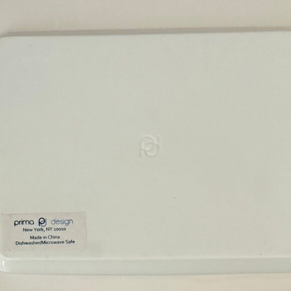 NWT PRIMA DESIGN PORCELAIN SMALL WHITE TRINKET TRAY PLATE DISH "XOXO" PRINTED - Picture 8 of 11